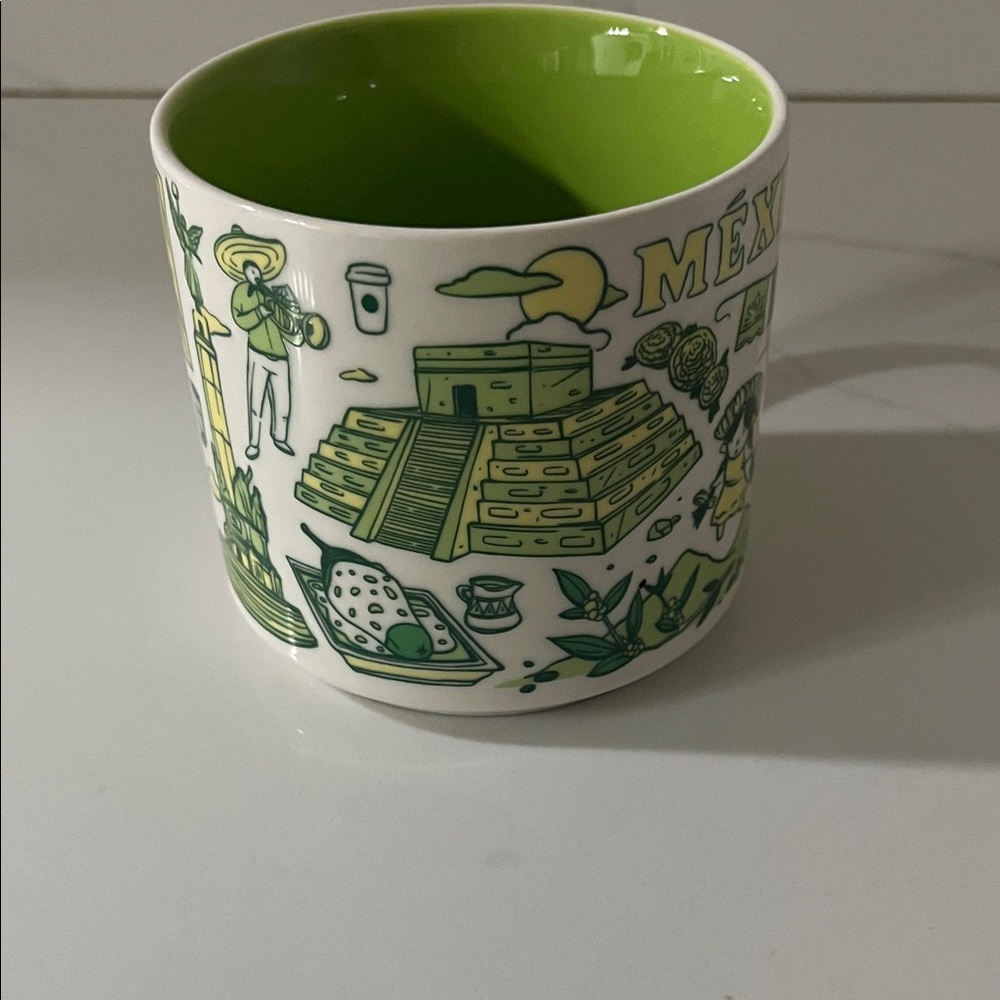 Starbucks been there series Mexico Themed Green and White Mug - Picture 2 of 5